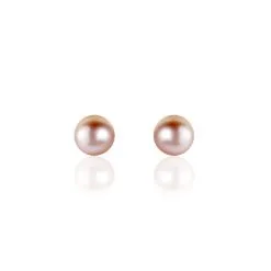 Histoire D'Or Boucles D'oreilles Puces Ursulina Or Jaune Perle De Culture