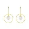 Histoire D'Or Boucles D'oreilles Pendantes Salvine Or Jaune Perle De Culture