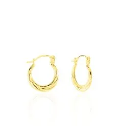 Histoire D'Or Créoles Or Jaune Anaitz