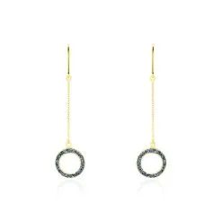 Histoire D'Or Boucles D'oreilles Pendantes Audria Or Jaune