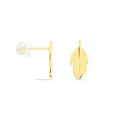 Histoire D'Or Boucles D'oreilles Puces Bartolomea Feuilles Or Jaune -Boucles d'oreilles pendantes Soldes Boutique B3OFJW001Q view1