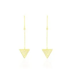 Histoire D'Or Boucles D'oreilles Pendantes Katie Or Jaune