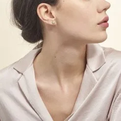 Histoire D'Or Boucles D'oreilles Puces Eryne Or Jaune -Boucles d'oreilles pendantes Soldes Boutique B3OFJW002X model0