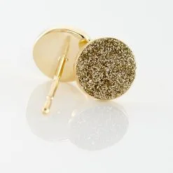 Histoire D'Or Boucles D'oreilles Puces Eryne Or Jaune -Boucles d'oreilles pendantes Soldes Boutique B3OFJW002X view2