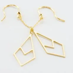 Histoire D'Or Boucles D'oreilles Pendantes Swanny Or Jaune -Boucles d'oreilles pendantes Soldes Boutique B3OFJW0039 view2