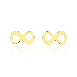 Histoire D'Or Boucles D'oreilles Puces Annie-francoise Infini Or Jaune