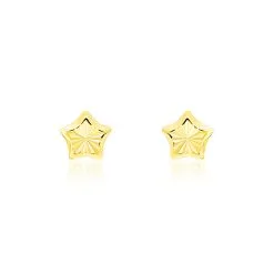 Histoire D'Or Boucles D'oreilles Puces Alphonsine Etoile Or Jaune
