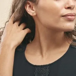 Histoire D'Or Boucles D'oreilles Puces Alphonsine Etoile Or Jaune -Boucles d'oreilles pendantes Soldes Boutique B3OFJW003M model0