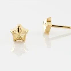 Histoire D'Or Boucles D'oreilles Puces Alphonsine Etoile Or Jaune -Boucles d'oreilles pendantes Soldes Boutique B3OFJW003M view2