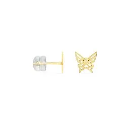 Histoire D'Or Boucles D'oreilles Puces Bartholomee Papillon Or Jaune -Boucles d'oreilles pendantes Soldes Boutique B3OFJW004J view1