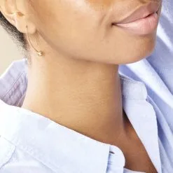 Histoire D'Or Créoles Helle Amande Or Jaune -Boucles d'oreilles pendantes Soldes Boutique B3OFJW0078 model0