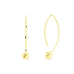 Histoire D'Or Créoles Helle Amande Or Jaune -Boucles d'oreilles pendantes Soldes Boutique B3OFJW0078 view2