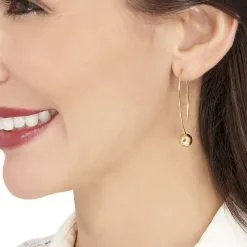 Histoire D'Or Créoles Helle Amande Or Jaune -Boucles d'oreilles pendantes Soldes Boutique B3OFJW0079 model0