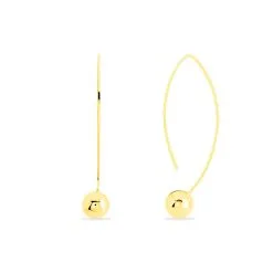Histoire D'Or Créoles Helle Amande Or Jaune -Boucles d'oreilles pendantes Soldes Boutique B3OFJW0079 view2