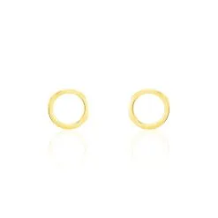Histoire D'Or Boucles D'oreilles Puces Berangere Cercle Or Jaune
