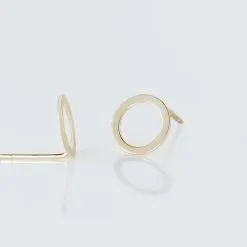 Histoire D'Or Boucles D'oreilles Puces Berangere Cercle Or Jaune -Boucles d'oreilles pendantes Soldes Boutique B3OFJW007W view2