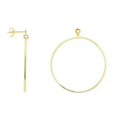 Histoire D'Or Créoles Tia Geometrique Or Jaune -Boucles d'oreilles pendantes Soldes Boutique B3OFJW0083 view2