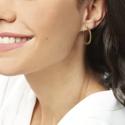 Histoire D'Or Créoles Suzana Or Jaune -Boucles d'oreilles pendantes Soldes Boutique B3OFJW0086 model0