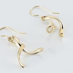 Histoire D'Or Boucles D'oreilles Pendantes Merone Vagues Or Jaune -Boucles d'oreilles pendantes Soldes Boutique B3OFJW008Q view2
