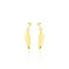 Histoire D'Or Boucles D'oreilles Pendantes Bartolomea Feuille Or Jaune
