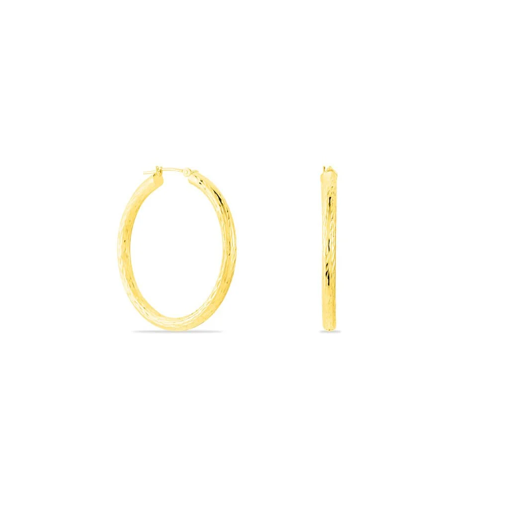 Histoire D'Or Créoles Cleanne Diamantees Fil Rond Or Jaune 2 Histoire D'Or Créoles Cleanne Diamantees Fil Rond Or Jaune – Image 2