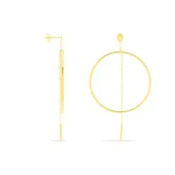 Histoire D'Or Créoles Ally Cercles Ajourés Or Jaune -Boucles d'oreilles pendantes Soldes Boutique B3OFJW00B0 view2