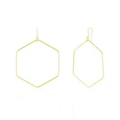 Histoire D'Or Créoles Roseane Hexagone Or Jaune