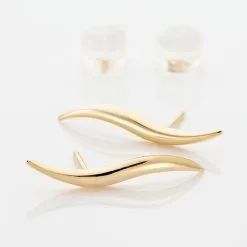 Histoire D'Or Boucles D'oreilles Pendantes Merone Vagues Or Jaune -Boucles d'oreilles pendantes Soldes Boutique B3OFJW00BW view2