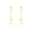 Histoire D'Or Boucles D'oreilles Pendantes Alphonsine Etoile Or Jaune
