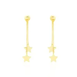 Histoire D'Or Boucles D'oreilles Pendantes Alphonsine Etoile Or Jaune