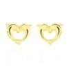 Histoire D'Or Boucles D'oreilles Puces Fulvie Double Dauphins Or Jaune