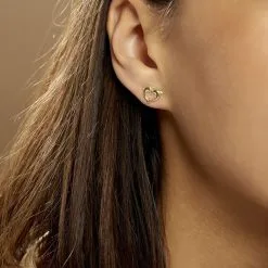 Histoire D'Or Boucles D'oreilles Puces Fulvie Double Dauphins Or Jaune -Boucles d'oreilles pendantes Soldes Boutique B3OFJW00CL model1