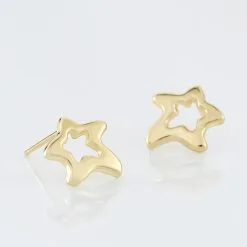 Histoire D'Or Boucles D'oreilles Puces Alphonsine Etoile De Mer Or Jaune -Boucles d'oreilles pendantes Soldes Boutique B3OFJW00CM view2