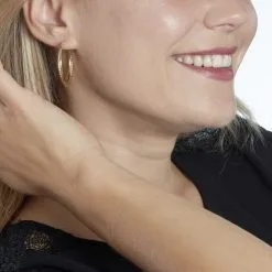 Histoire D'Or Créoles Maelia Or Jaune -Boucles d'oreilles pendantes Soldes Boutique B3OFJW00FA model0