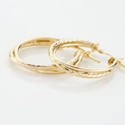 Histoire D'Or Créoles Maelia Or Jaune -Boucles d'oreilles pendantes Soldes Boutique B3OFJW00FB view2