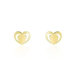Histoire D'Or Boucles D'oreilles Puces Ramuncho Or Jaune