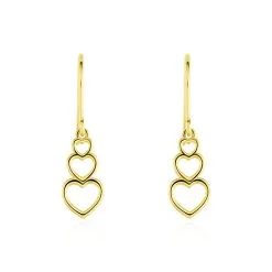 Histoire D'Or Boucles D'oreilles Pendantes Or Jaune Mayron