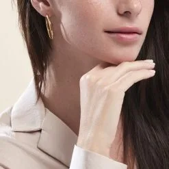 Histoire D'Or Créoles Ajania Or Jaune -Boucles d'oreilles pendantes Soldes Boutique B3OFJW00GU model0