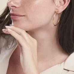 Histoire D'Or Créoles Verania Or Jaune -Boucles d'oreilles pendantes Soldes Boutique B3OFJW00GW model0