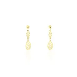 Histoire D'Or Boucles D'oreilles Pendantes Artemisia Or Jaune