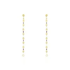Histoire D'Or Boucles D'oreilles Pendantes Or Jaune Asteria