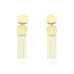 Histoire D'Or Boucles D'oreilles Pendantes Or Jaune Achillee