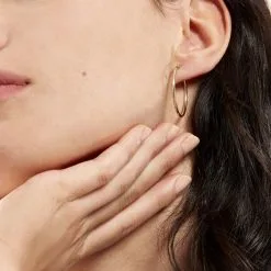 Histoire D'Or Créoles Valencina Or Jaune -Boucles d'oreilles pendantes Soldes Boutique B3OFJW0285 model0