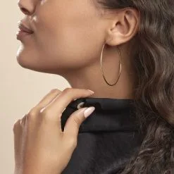 Histoire D'Or Créoles Dominae Or Jaune -Boucles d'oreilles pendantes Soldes Boutique B3OFJW0288 model0