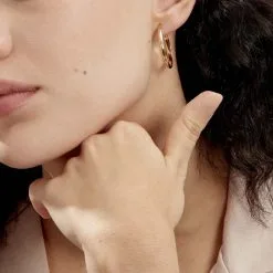 Histoire D'Or Créoles Shalana Or Jaune -Boucles d'oreilles pendantes Soldes Boutique B3OFJW0295 model0