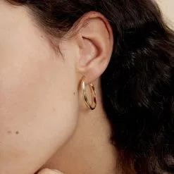 Histoire D'Or Créoles Shalana Or Jaune -Boucles d'oreilles pendantes Soldes Boutique B3OFJW0295 model1