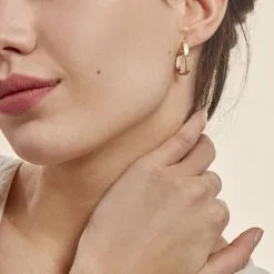 Histoire D'Or Créoles Silla Or Jaune -Boucles d'oreilles pendantes Soldes Boutique B3OFJW0347 model0