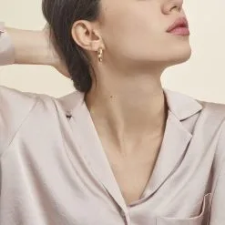 Histoire D'Or Créoles Vickie Or Jaune -Boucles d'oreilles pendantes Soldes Boutique B3OFJW0403 model1