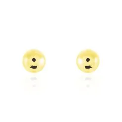 Histoire D'Or Boucles D'oreilles Puces Fidelia Boule Or Jaune