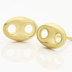Histoire D'Or Boucles D'oreilles Puces Cara Grain De Cafe Or Jaune -Boucles d'oreilles pendantes Soldes Boutique B3OFJW0532 view2